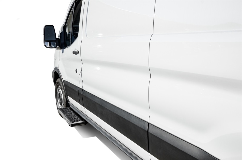 Ford Transit Running Boards - Cab Length - N-Fab - Growler - Textured Black - `19-`24