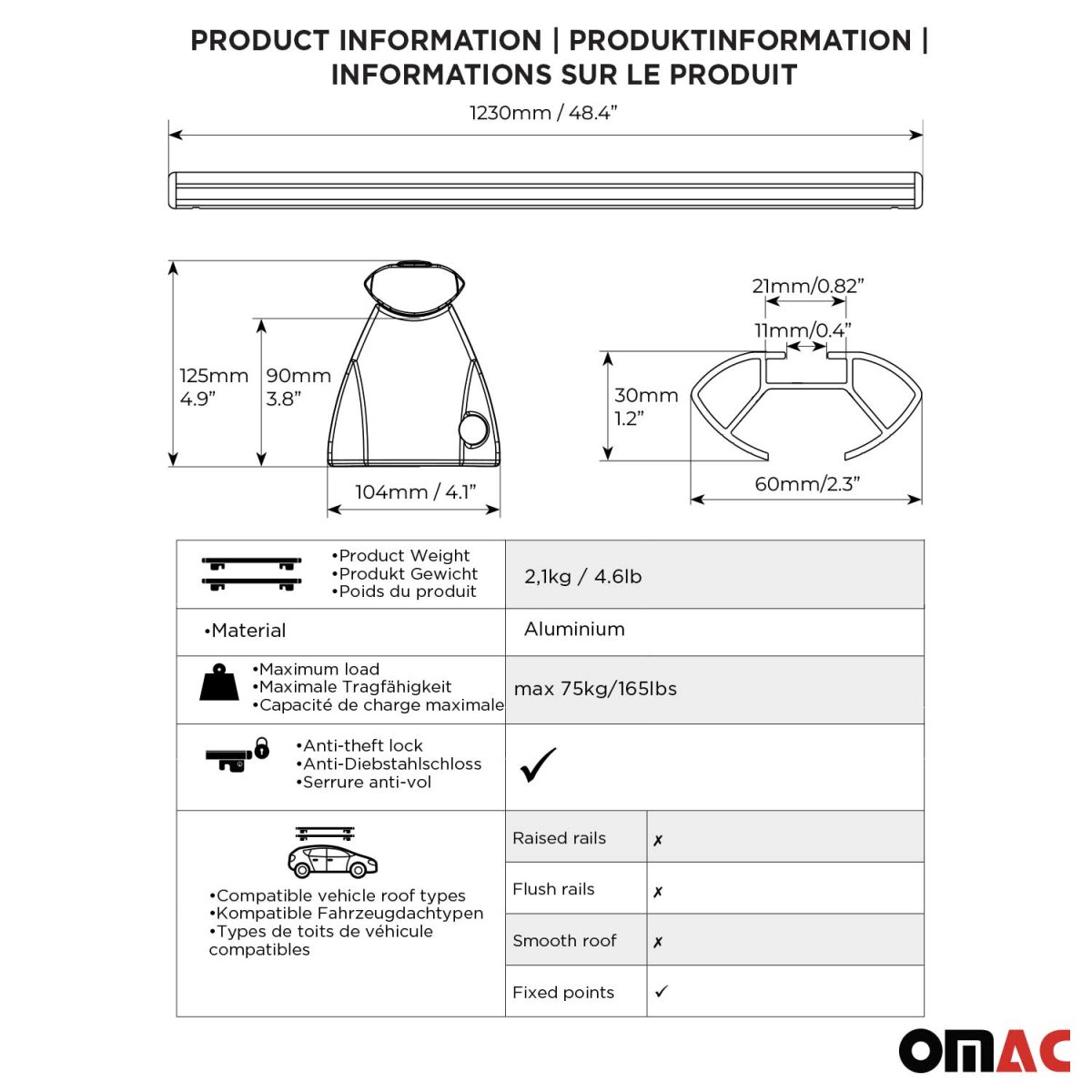 BMW 8 SERIES COUPE Roof Racks - Omac USA - Delta FP - Gray - '18-'24 ...
