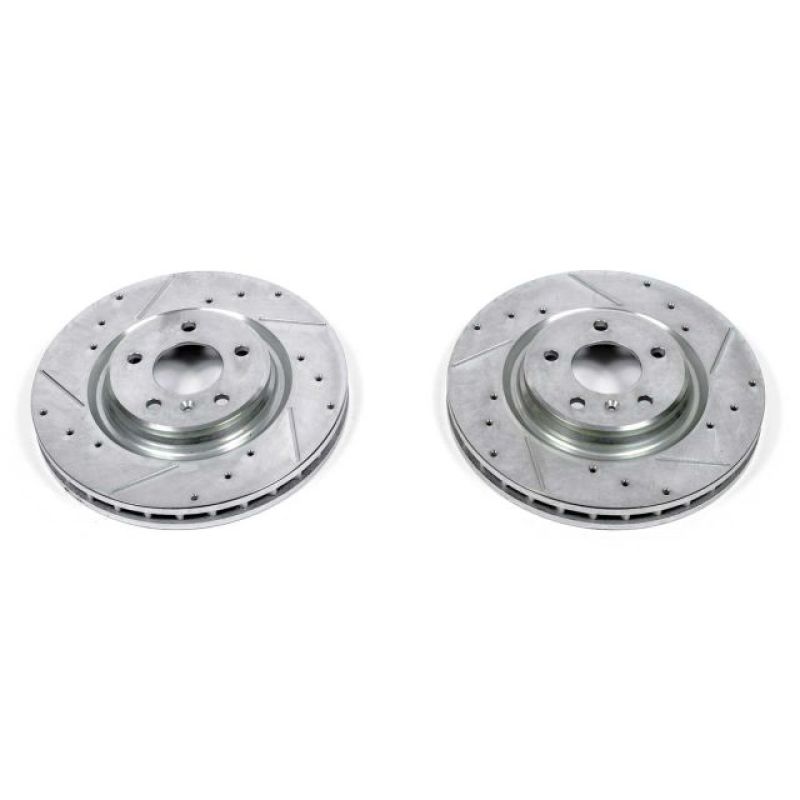 Pontiac Grand Prix Brake Rotors (2) - Front - PowerStop - Evolution Drilled & Slotted - `05-`08 Pontiac Grand Prix Brake Rotors (2) - Front - PowerStop - Evolution Drilled & Slotted - `05-`08