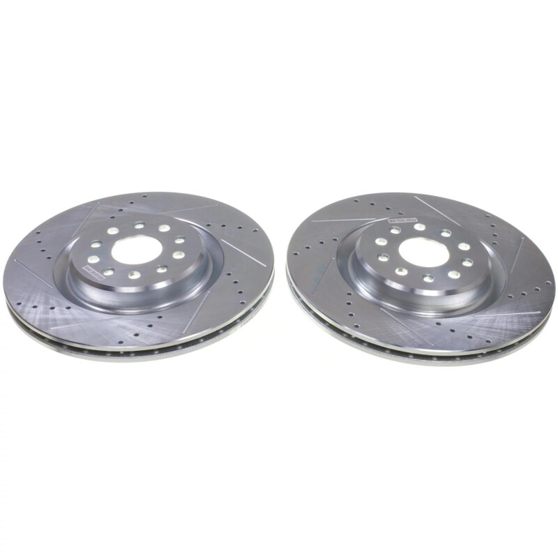 Jeep Grand Cherokee Brake Rotors (2) - Front - PowerStop - Evolution Drilled & Slotted - `22-`24