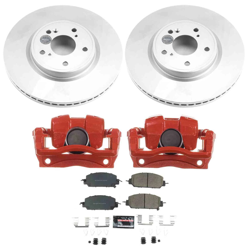 Honda CR-V Brake Kit - Front - PowerStop - Z23 Coated Kit w/Powder Coated Calipers - `17-`25