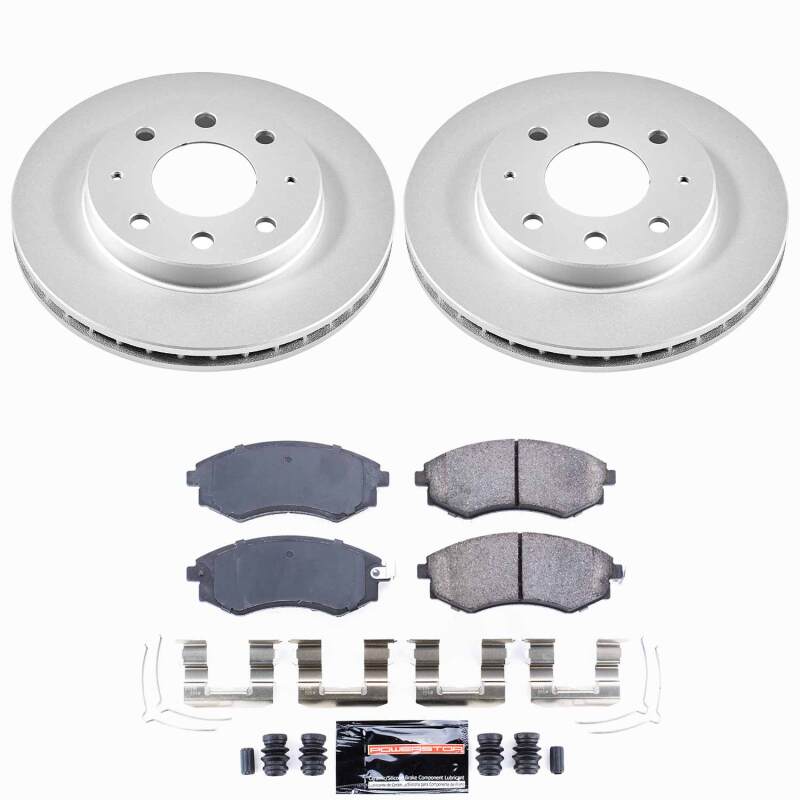 Hyundai Elantra Brake Kit - Front - PowerStop - Z23 Evolution Coated - `98-`01