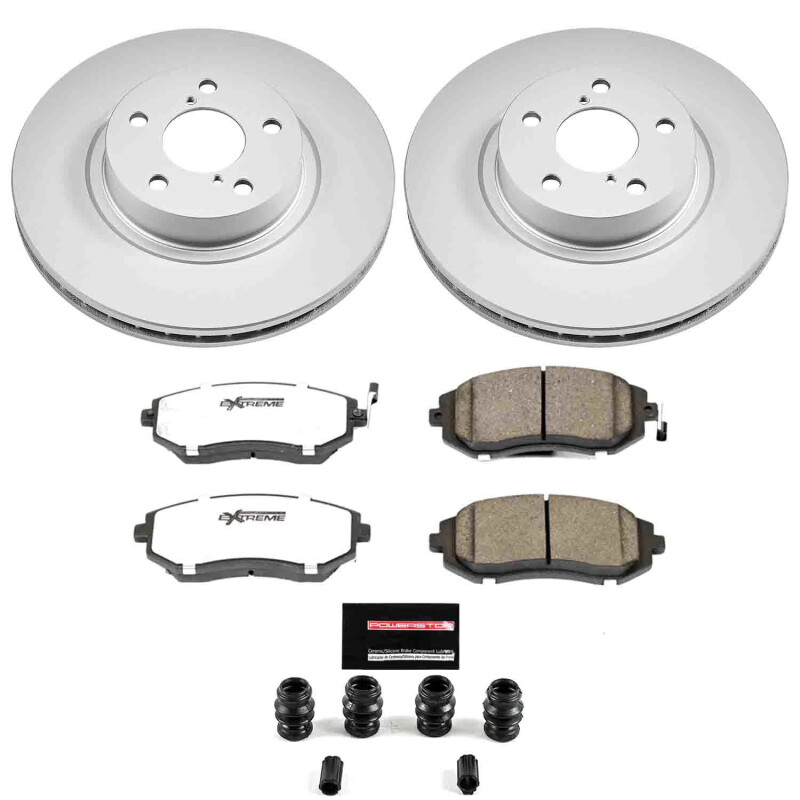 Saab 9-2X Brake Kit - Front - PowerStop - Z26 Coated Rotors + Pads - `05-`06