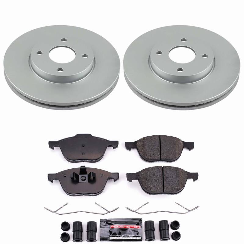 Ford Focus Brake Kit - Front - PowerStop - Z23 Coated Rotors + Pads - `05-`07