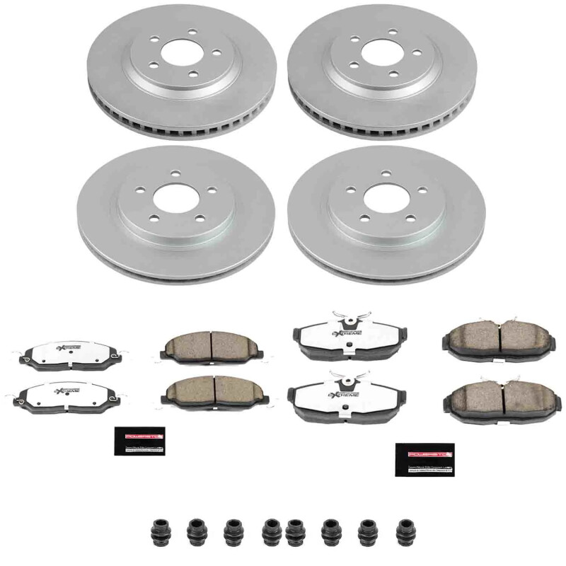 Ford Mustang Brake Kit - Front + Rear - PowerStop - Z26 Coated - `05-`10