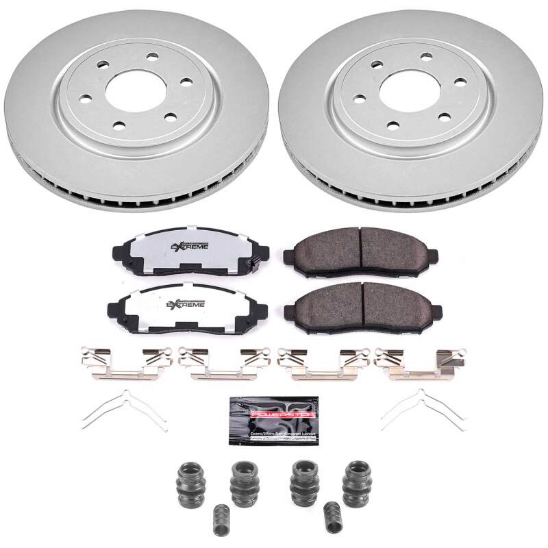 Nissan Frontier Brake Kit - Front - PowerStop - Z36 Coated Truck & Tow - `05-`15