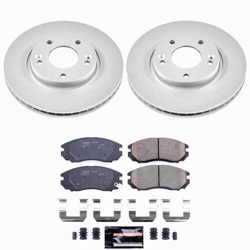 Hyundai Tiburon Brake Kit - Front - PowerStop - Z23 Evolution Coated - `04-`06