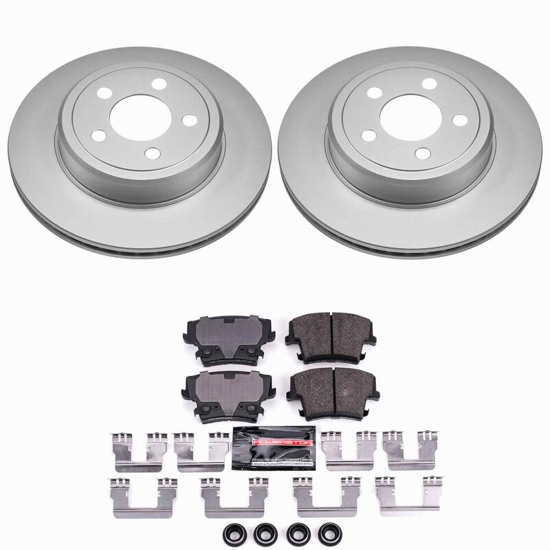Chrysler 300 Brake Kit - Rear - PowerStop - Z23 Coated Rotors + Pads - `05-`23