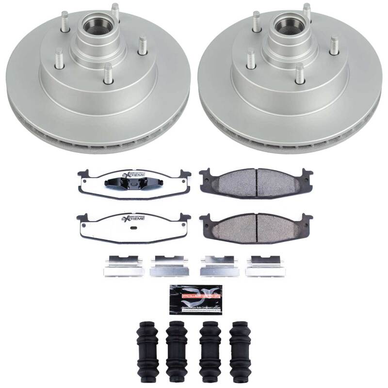 Ford E-150 Econoline Brake Kit - Front - PowerStop - Z36 Coated Truck & Tow - `94-`01