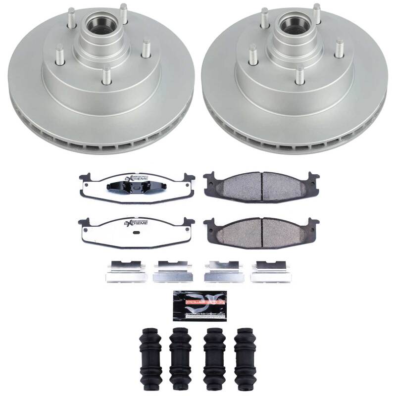 Ford E-150 Brake Kit - Front - PowerStop - Z36 Coated - 2003