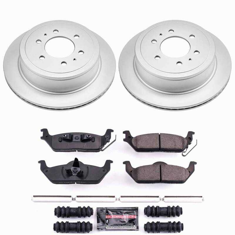 Ford F-150 Brake Kit - Rear - PowerStop - Z23 Coated Rotors + Pads - `04-`11
