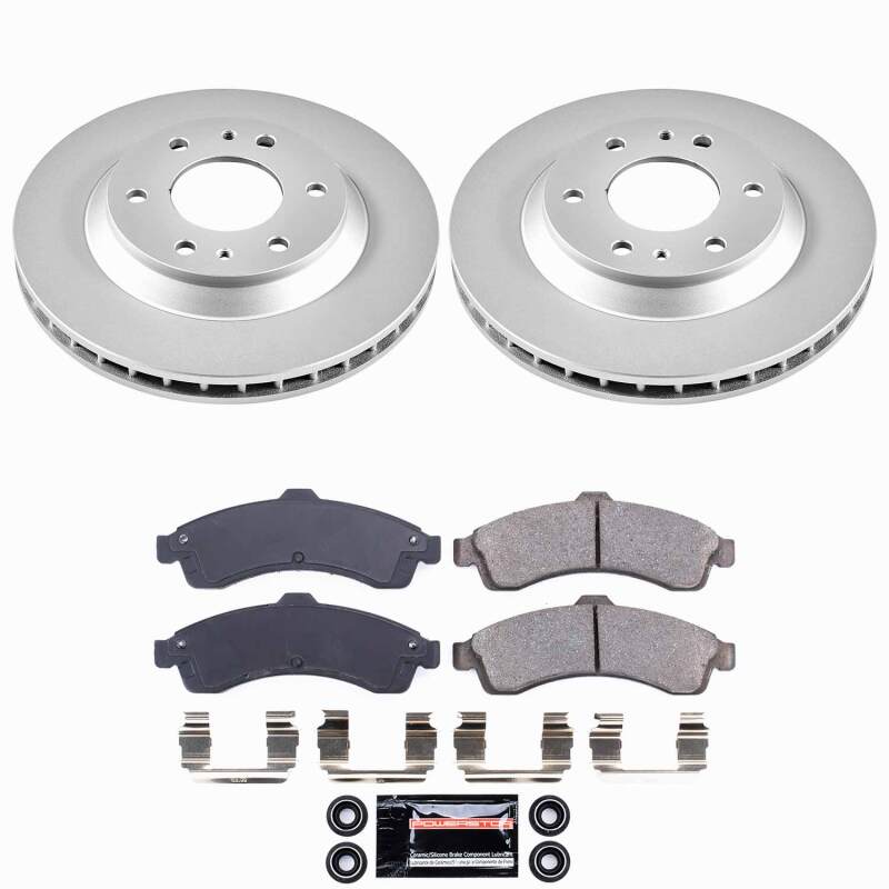 Buick Rainier Brake Kit - Front - PowerStop - Z23 Coated Rotors + Pads - `04-`05