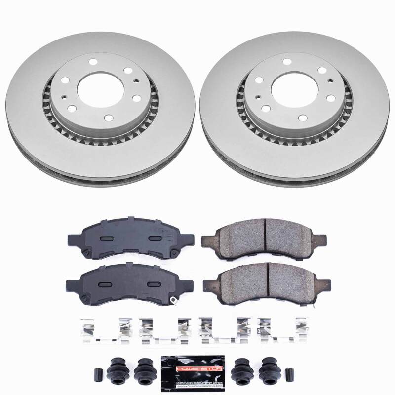 Buick Rainier Brake Kit - Front - PowerStop - Z23 Evolution Coated Rotors + D&S Pads - `06-`07