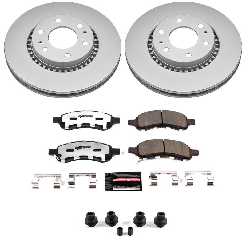 Buick Rainier Brake Kit - Front - PowerStop - Z36 Coated Truck & Tow - `06-`07