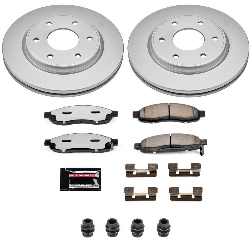 Infiniti QX56 Brake Kit - Front - PowerStop - Z36 Coated Truck & Tow - `05-`07