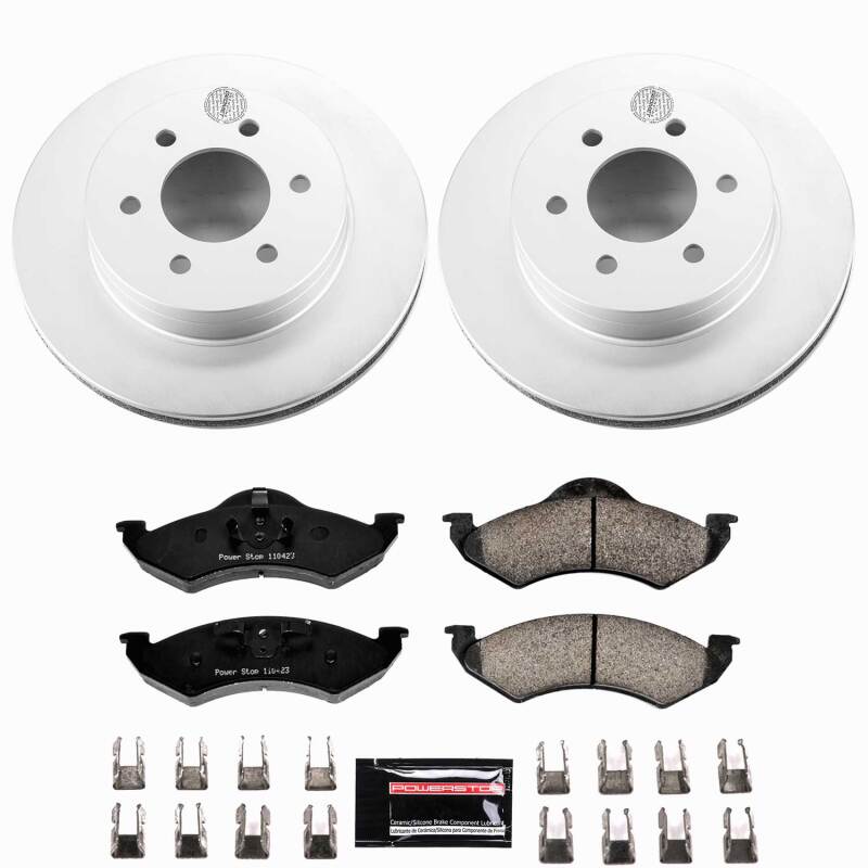 Dodge Dakota Brake Kit - Front - PowerStop - Z23 Coated - `00-`02