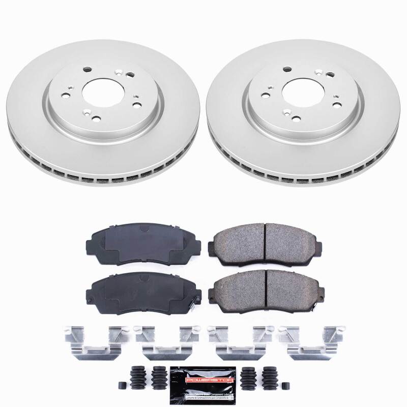 Acura RDX Brake Kit - Front - PowerStop - Z23 Coated Rotors + Brake Pads - `07-`12