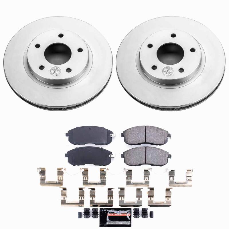 Infiniti I30 Brake Kit - Front - PowerStop - Z23 Coated Rotors + Ceramic Pads - `00-`01