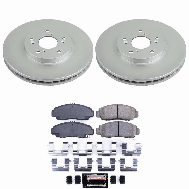 Acura CL Brake Kit - Front - PowerStop - Z23 Coated - `01-`03