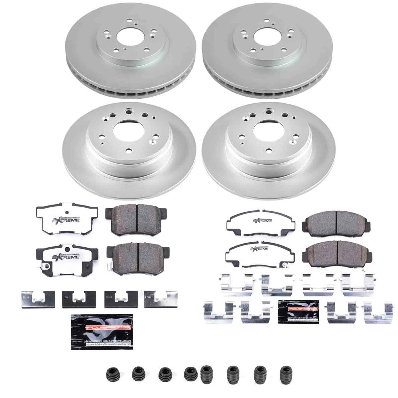 Acura TL Brake Kit - Front + Rear - PowerStop - Z26 Coated - `99-`03