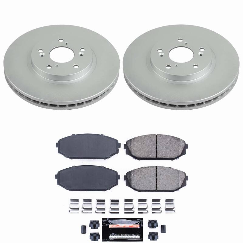 Acura MDX Brake Kit - Front - PowerStop - Z23 Evolution Coated - `01-`02