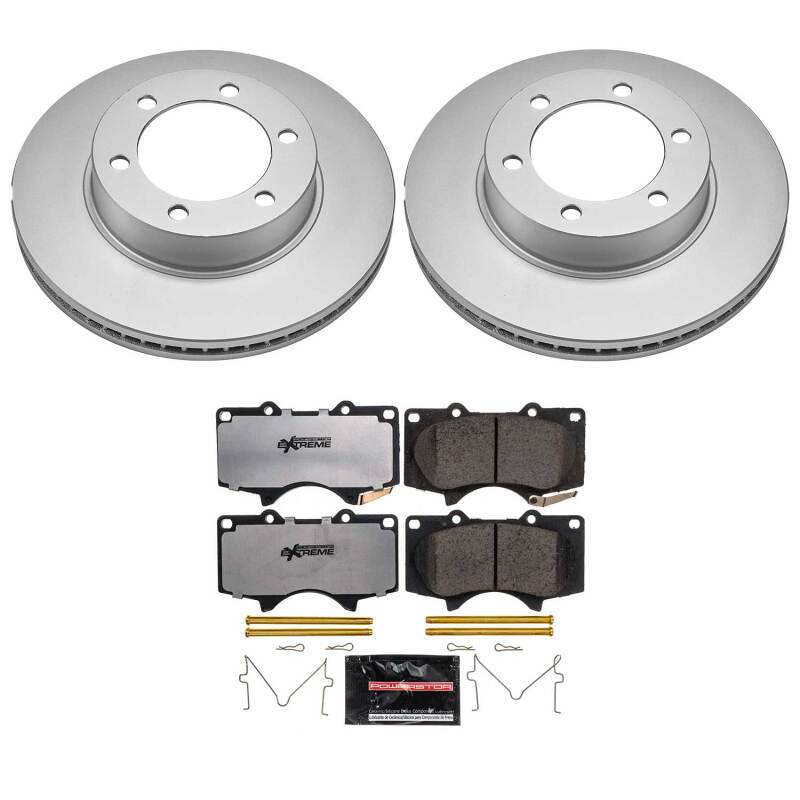 Toyota Sequoia Brake Kit - Front - PowerStop - Z36 Coated Truck & Tow - `01-`07