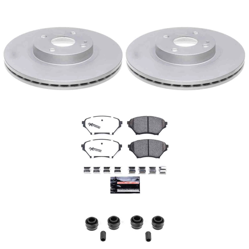 Mazda Miata Brake Kit - Front - PowerStop - Z26 Coated Rotors + Pads - `01-`05