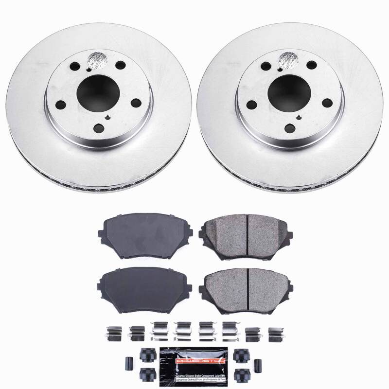 Toyota RAV4 Brake Kit - Front - PowerStop - Z23 Evolution Coated - `01-`05