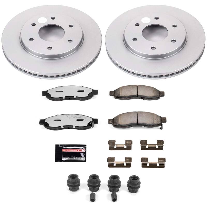 Infiniti QX56 Brake Kit - Front - PowerStop - Z36 Coated Truck & Tow - `04-`05
