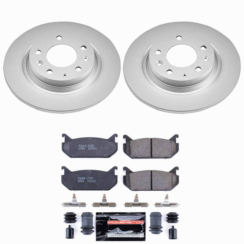 Mazda 626 Brake Kit - Rear - PowerStop - Z23 Coated - `98-`02