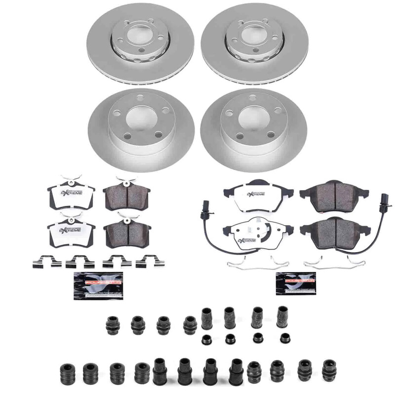 Volkswagen Passat Brake Kit - Front + Rear - PowerStop - Z26 Coated - `99-`05