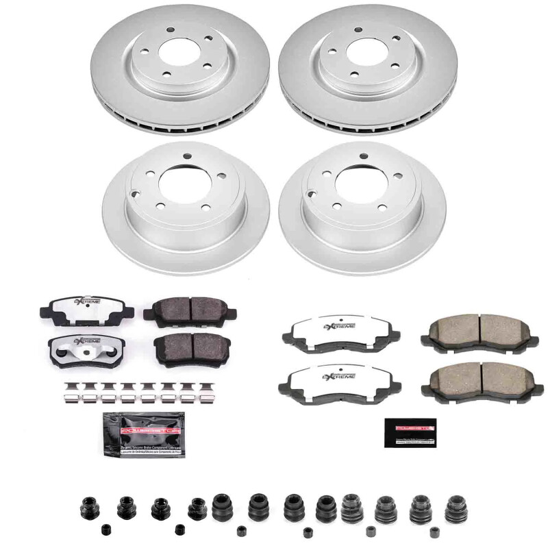 Chrysler 200 Brake Kit - Front + Rear - PowerStop - Z26 Coated - `11-`14