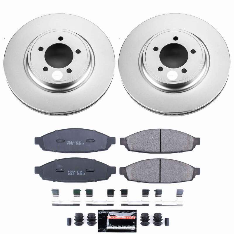 Lincoln Aviator Brake Kit - Front - PowerStop - Z23 Evolution Coated - `03-`05