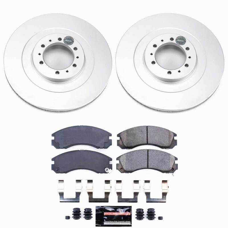 Mitsubishi Montero Sport Brake Kit - Front - PowerStop - Z23 Coated - `00-`04