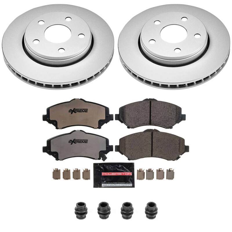 Jeep Wrangler Brake Kit - Front - PowerStop - Z36 Coated Truck & Tow - `07-`17