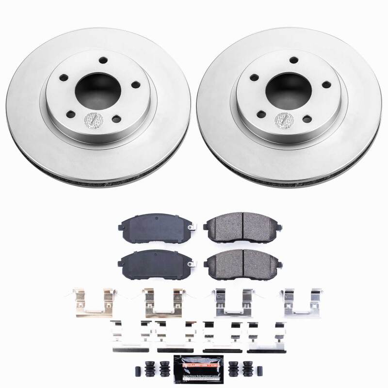 Nissan Maxima Brake Kit - Front - PowerStop - Z23 Coated Rotors + Pads - `99-`01