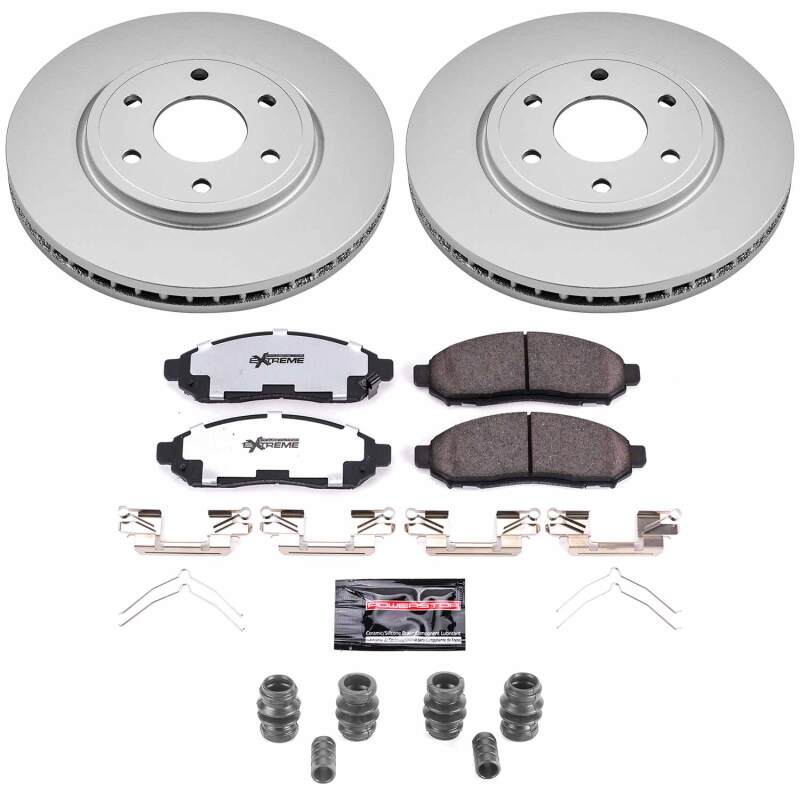 Nissan Frontier Brake Kit - Front - PowerStop - Z36 Coated Truck & Tow - `05-`15