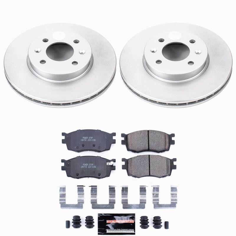Hyundai Accent Brake Kit - Front - PowerStop - Z23 Coated - `06-`11