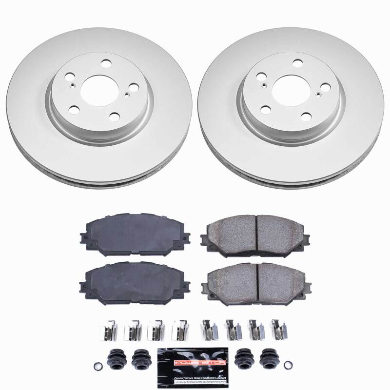 Pontiac Vibe Brake Kit - Front - PowerStop - Z23 Evolution Coated - `09-`10