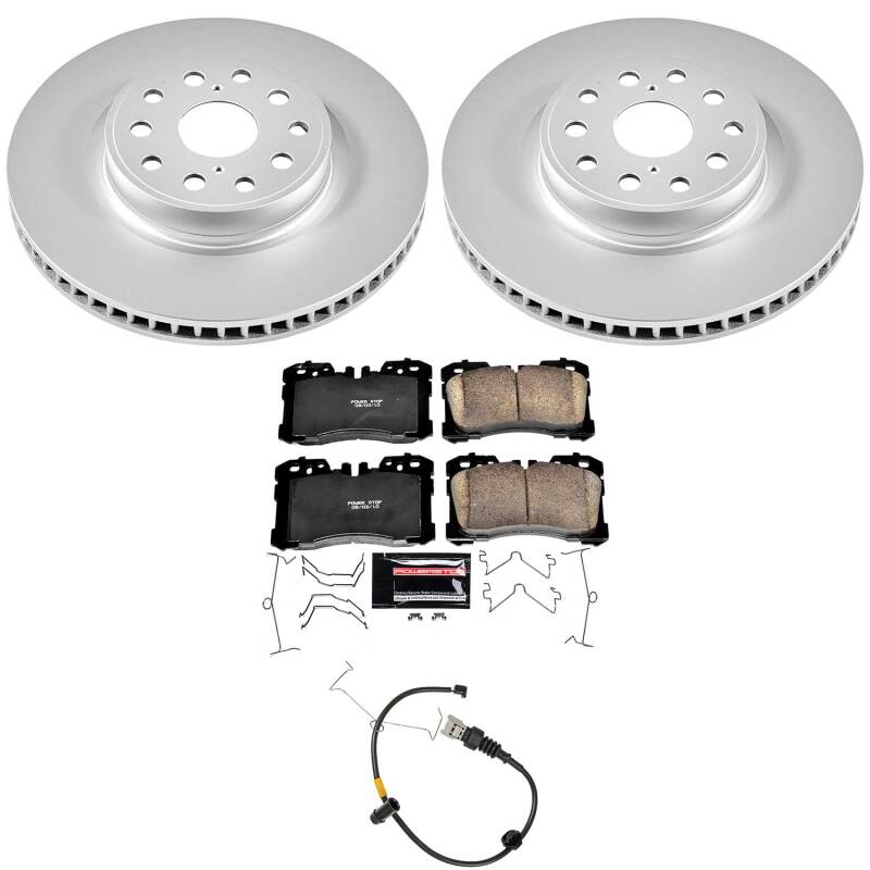 Lexus LS460 Brake Kit - Front - PowerStop - Z23 Evolution Coated - `07-`09