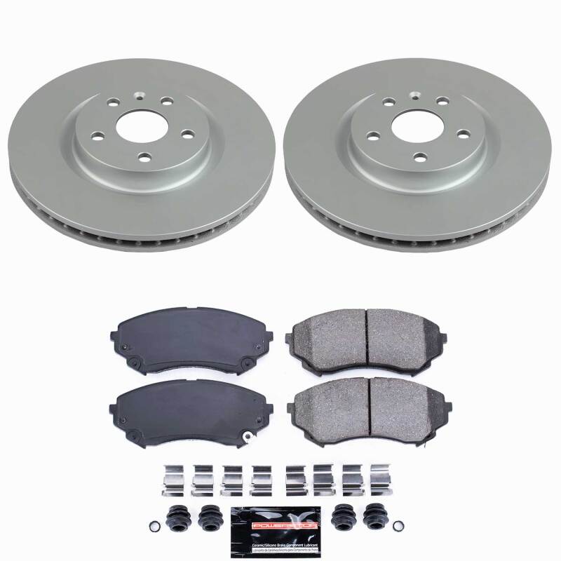 Cadillac CTS Brake Kit - Front - PowerStop - Z23 Coated - `08-`14