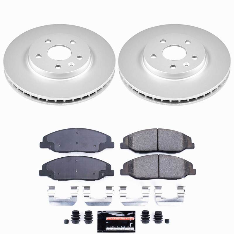 Cadillac CTS Brake Kit - Front - PowerStop - Z23 Coated - `08-`14