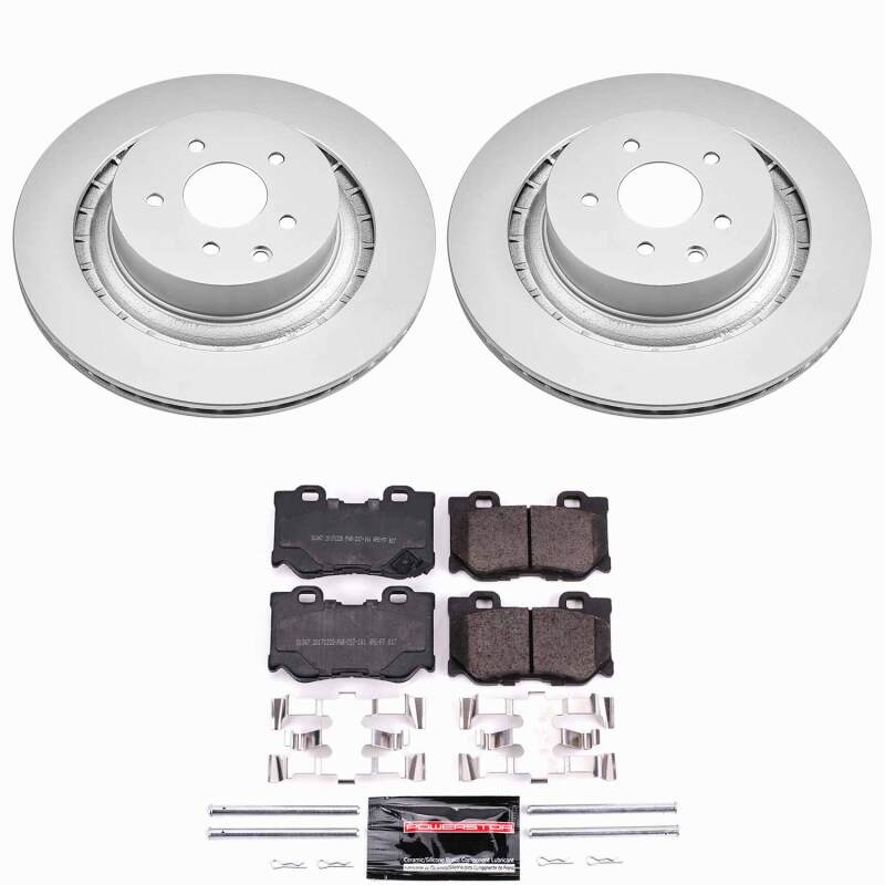 Infiniti G37 Brake Kit - Rear - PowerStop - Z23 Coated - `08-`13