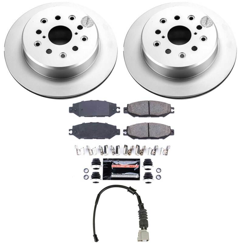 Lexus LS400 Brake Kit - Rear - PowerStop - Z23 Coated Rotors + Evolution Pads - `95-`00
