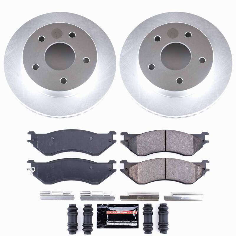 Dodge Ram 1500 Brake Kit - Front - PowerStop - Z23 Evolution Coated - `00-`01