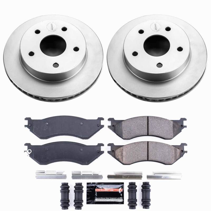 Dodge Ram 1500 Brake Kit - Front - PowerStop - Z23 Evolution Coated - `00-`01