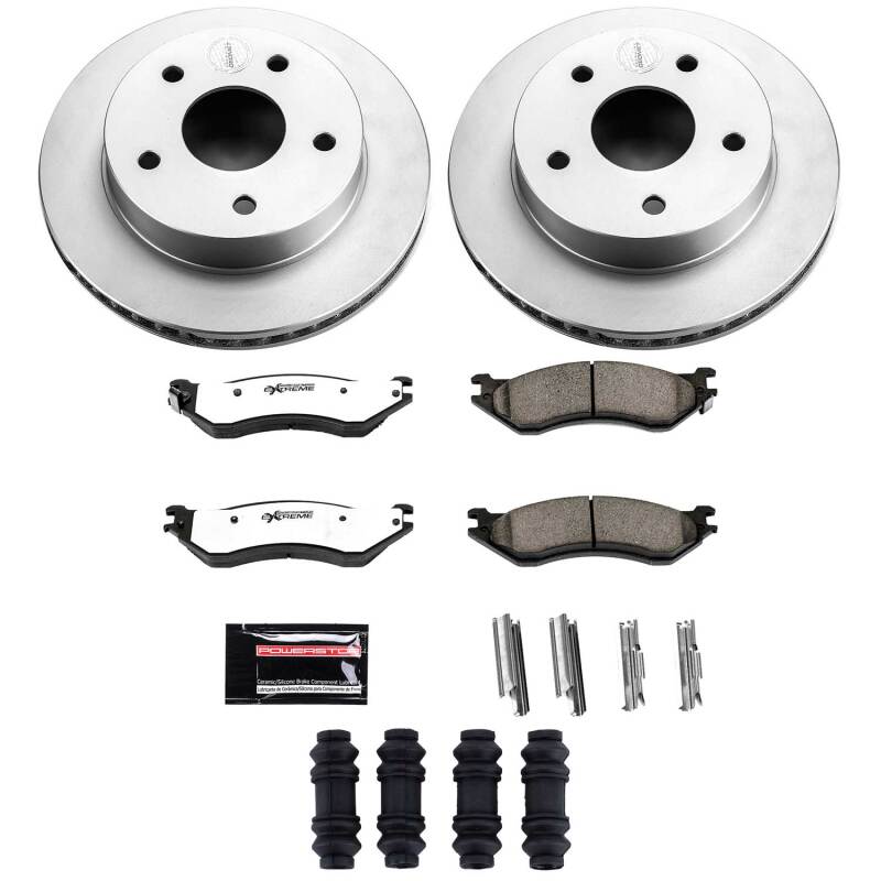 Dodge Ram 1500 Brake Kit - Front - PowerStop - Z36 Coated Truck & Tow - `00-`01