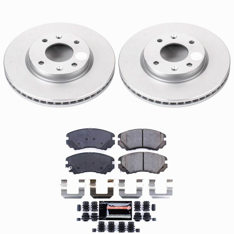 Hyundai Sonata Brake Kit - Front - PowerStop - Z23 Coated - `03-`05