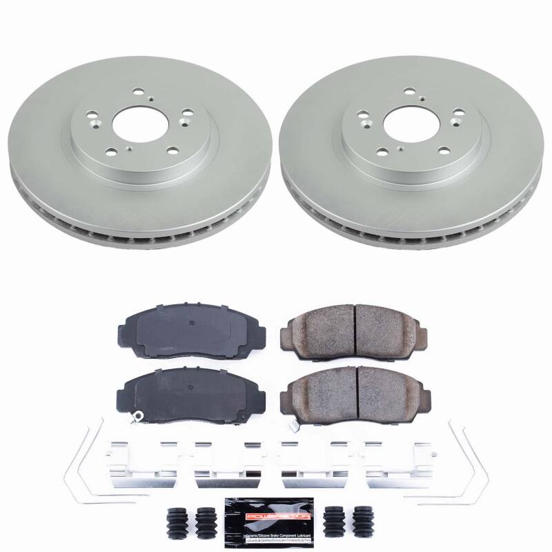 Acura TSX Brake Kit - Front - PowerStop - Z23 Evolution Coated - `11-`14