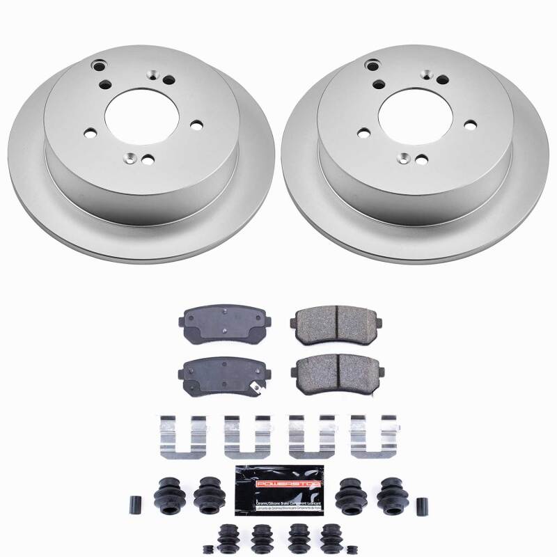 Hyundai Tucson Brake Kit - Rear - PowerStop - Z23 Evolution Coated - `10-`15